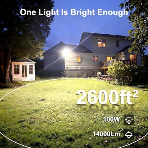 Kekeou 100W LED Flood Light 14000LM, Yard Security Lighting 6500K - Image 4