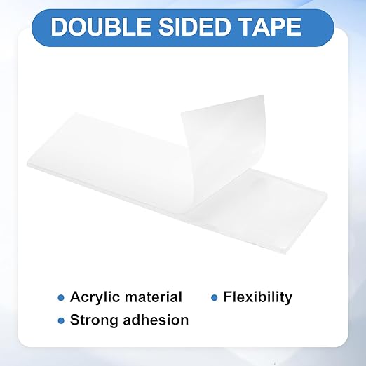 uxcell 50Pcs Double Sided Adhesive Pads, 4.72" x 1.18" Clear Removable Heavy - Image 3