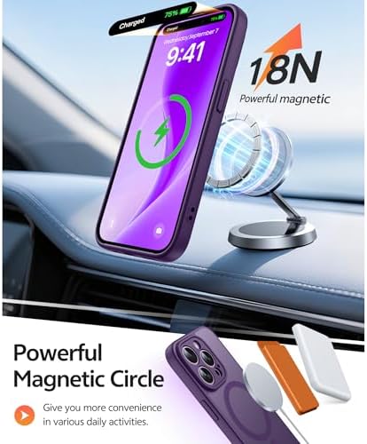 FNTCASE for iPhone 14 Pro Max Case, Fit for Magsafe, Glass Screen Protector - Image 3