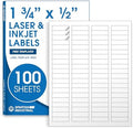 1.75" X 0.5" Matte White Return Address Labels (100 Sheets, 8000 Stickers) by SpartanIndustrial