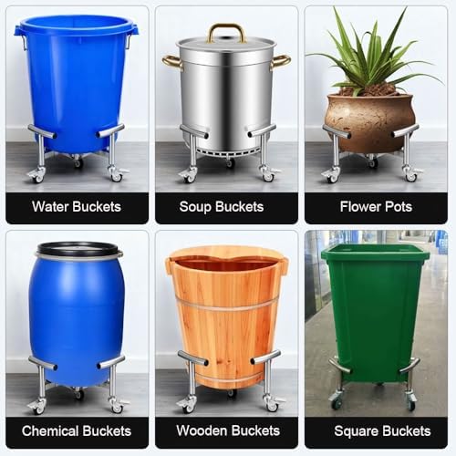Stainless Steel Rolling Cart, Heavy Duty Commercial Rolling Stand with Locking Casters for Kitchen, Warehouse and Industrial Equipment(Small) - Image 6