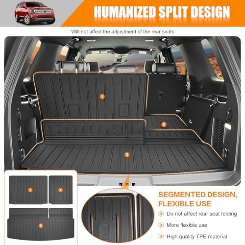 Cargo Mat Compatible with 2018-2024 Ford Expedition/Lincoln Navigator Cargo Liner Backrest Liner Seatback Protector for Expedition/Navigator Accessories(18-24 Expedition/Navigator) - Image 4
