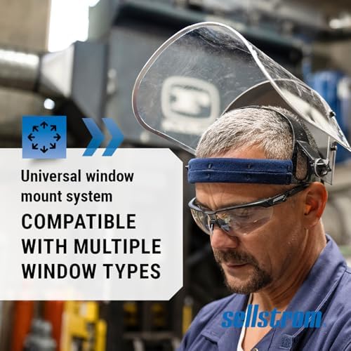 Sellstrom 301 Face Shield Uncoated Clear Tint, Aluminum Binding, ANSI Z87.1 - Image 3