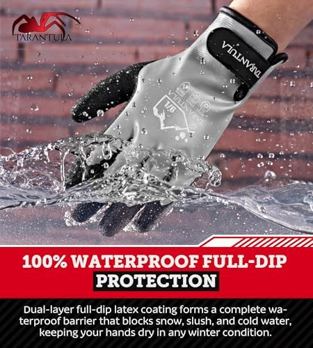 Tarantula 100% Waterproof Winter Work Gloves for Men & Women, Thermal Insulated Freezer Gloves for Cold Weather - Image 4