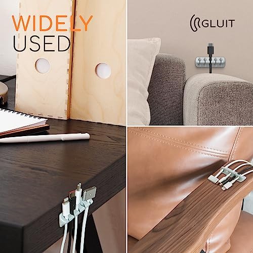 Cord Organizer for Desk, Nightstand Cable Holder, 5 Pack, Multislot, Grey - Image 6