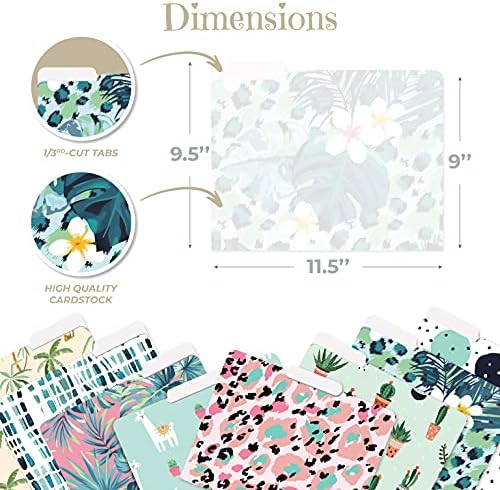 Better Office Products Decorative File Folders, 24 Pack, 8 Designs, Heavyweight, Letter Size (9.5" x 11.5") with 1/3 Cut Tab, Cute & Fun Modern Designs, Fashion Folders - Image 2