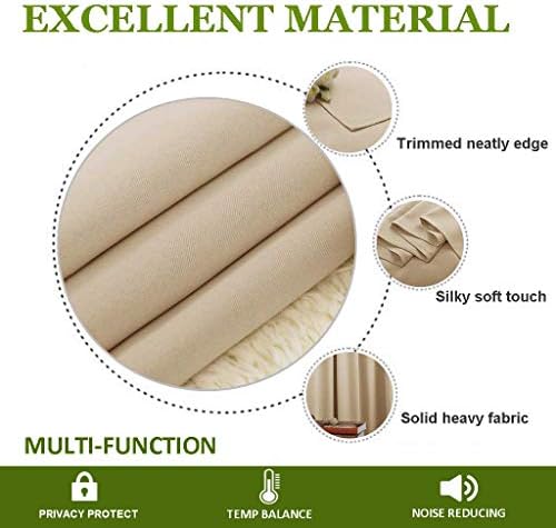 NICETOWN Room Divider Heavy Curtain Screen Partitions, Basement Hospital Medical Clinic Spa Lab Cubicle Divider Privacy Screen, Patio Door Curtain (Biscotti Beige, 1 Panel, W8.3'xL10') - Image 4