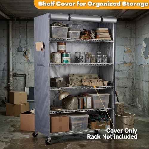Shelving Rack Cover, Fits 60"W x 24"D x 72"H Commercial Storage Rack - Image 6