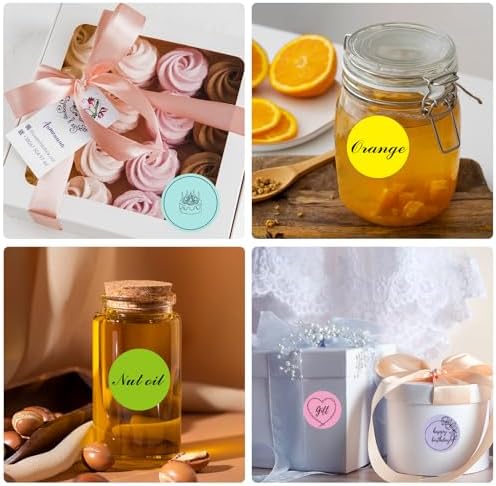 2 Inch Round Thermal Label Stickers, Waterproof Circle Thermal Stickers Labels, Direct Thermals Printer Label for Logo Design-300 Sheets/Spring Color - Image 6