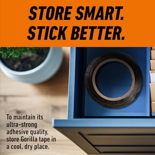GORILLA Tough & Wide Heavy Duty Duct Tape, Black, 2.88" x 25 yd, 1-Pack - Image 3