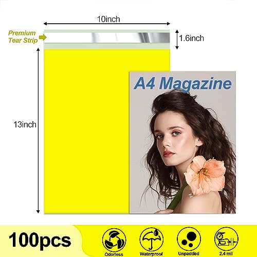 JinRuiKJ Thank You Poly Mailers 10x13 Inch, 100 PCS, Yellow - Image 2