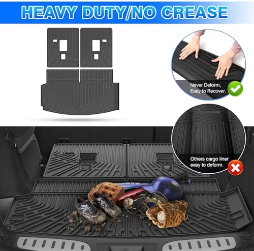 Durango Cargo Liner - Trunk Mat for Dodge Durango 6 & 7 Seats 2016-2025 2026, All Weather Cargo Mat for Durango Accessories, Heavy Duty Car Mats, Car Accessories - Image 5