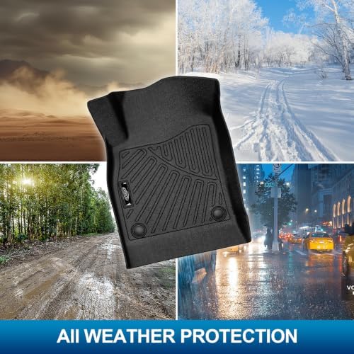 PELEUS Floor Mats Custom Fit for Chevy Cruze 2011-2015 & Limited 2016,4PC Full Set All Weather Car Liners Includes 1st 2nd Row Front Rear Seat Mats and Trunk Mat Cargo Liner, Black - Image 6
