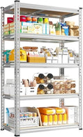 REIBII Storage Shelves,5-Tier Adjustable Waterproof Storage Rack for Pantry by REIBII