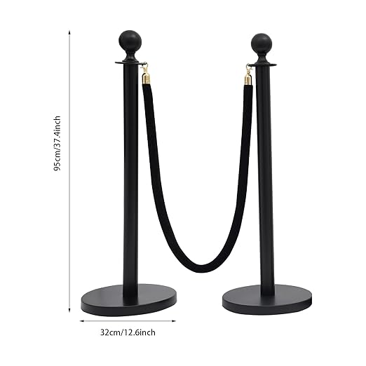 Crowd Control Stanchion Set, 4 Packs Stanchion Set - Image 2