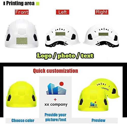 Safety Hard Hat Customize Logo Protective Head Outdoor Work Hat (Black (Style 4)) - Image 2