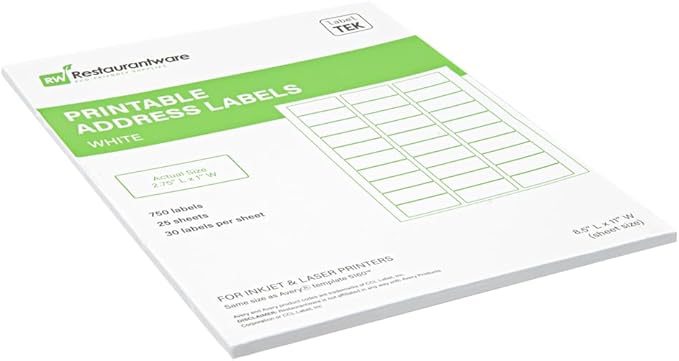 Restaurantware Label Tek 2.6 x 1 Inch Packaging Stickers 750 Premium Shipping - Image 2