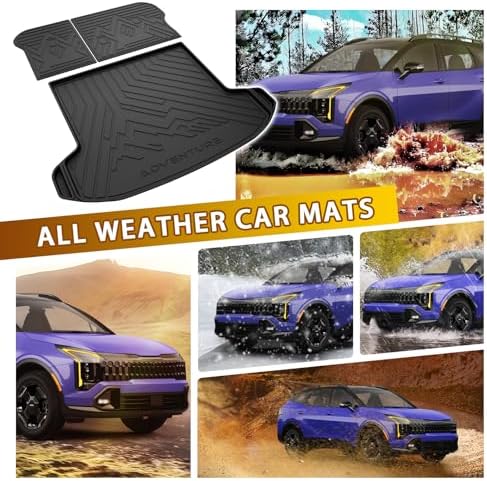 Powerty Floor Mats for Kia Sportage Hybrid (Not for PHEV) 2023-2026, All Weather 3D TPE Anti-Slip Trunk Cargo Liner Seat Back Covers Protectors Full Set Car Accessories - Image 5