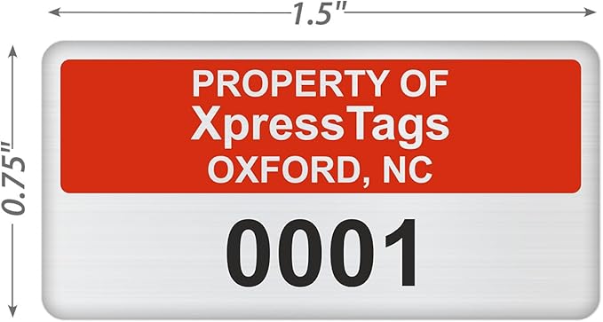 XpressTags 0.75"x1.5" Custom Asset Tags - Image 6