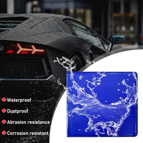 Ziciner Car Registration and Insurance Holder, 5.2"× 4.7" Premium Auto Glove Box Organizer with Closure, Essential Vehicle Document Holder for Card, Driver License (Blue) - Image 4