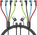 Travel Essentials 90 Degree 4 in 2 Charging Cable, 2Pack 5FT by Firsting