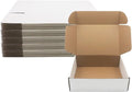 10x7x3 inch Shipping Boxes Set of 25，White Corrugated Cardboard Box by Livejun