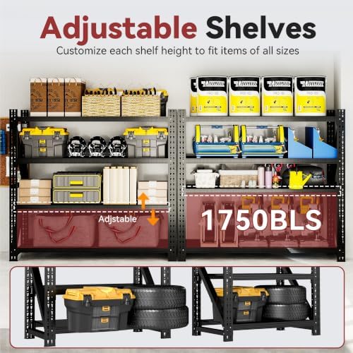 SAWJEC 7000LBS Garage Shelving Heavy Duty Metal Storage Shelves - Image 5