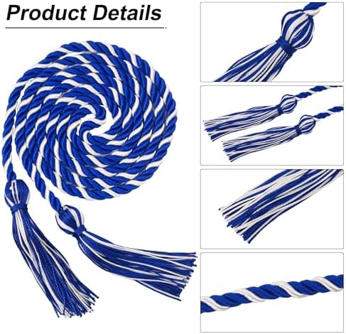 GraduationMall Graduation Honor Cord 68" RoyalWhite - Image 3