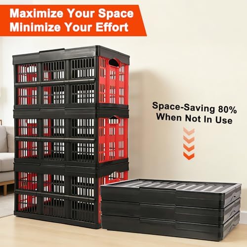 45L Collapsible Storage Bins with Lids, - Image 5