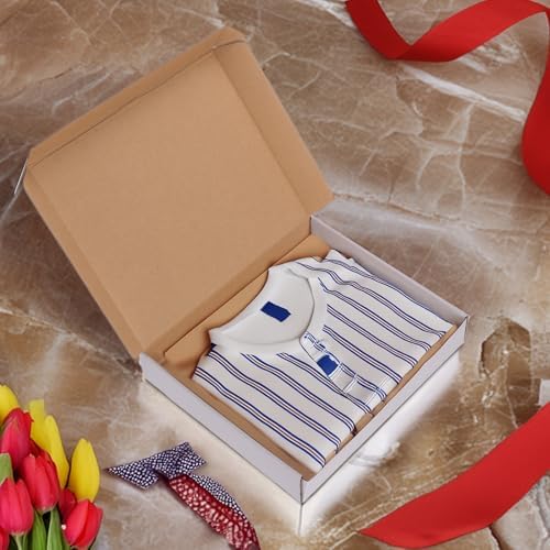 RLAVBL 12x10x2 Shipping Boxes Set of 25, White Corrugated Cardboard Box for Packing, Mailing, Business - Image 5