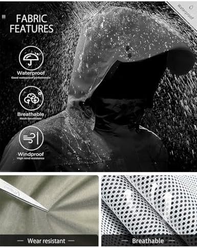 iCreek Rain Suit Waterproof Breathable Lightweight 2-Piece Rain Gear Unisex - Image 3