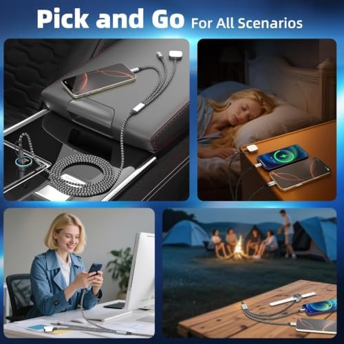 Travel Essentials 3 in 2 Multi Charging Cable for iWatch Charger/iPhone17-8 - Image 5
