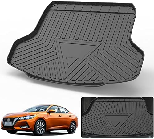 Elsetyler Cargo Liner for 2020-2026 Sentra - Black TPE All Weather Heavy Duty Waterproof Rear Cargo Tray Trunk Floor Mat Protector Compatible with 2020-2026 Nissan Sentra by Elsetyler