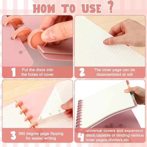 Fuutreo 8 Set Discbound Notebook Cover and Disc Set, Vintage Color - Image 5