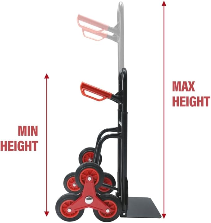 Folding Stair Climbing Dolly, 330 Lb Capacity Manual Truck Heavy-Duty Stair - Image 6