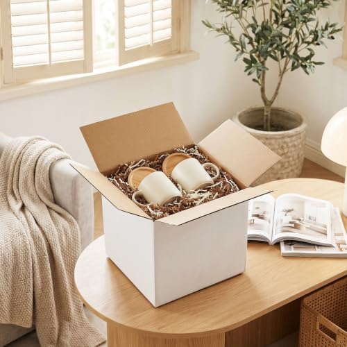 HORLIMER 40 Pack 6x6x6 Shipping Boxes, White Corrugated Cardboard Box for Mailing, Packaging, Small Business - Image 4