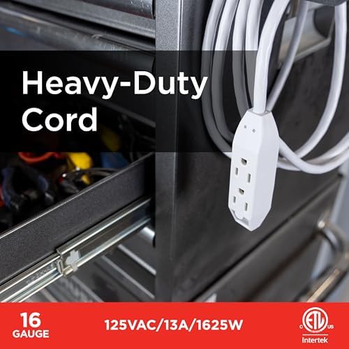 UltraPro 25 Ft Indoor Extension Cord Multiple Outlets 3 Outlet - Image 3