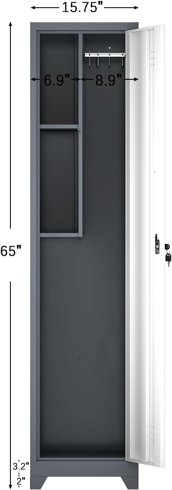 LUCYPAL Slim Broom Storage Cabinet - Image 2