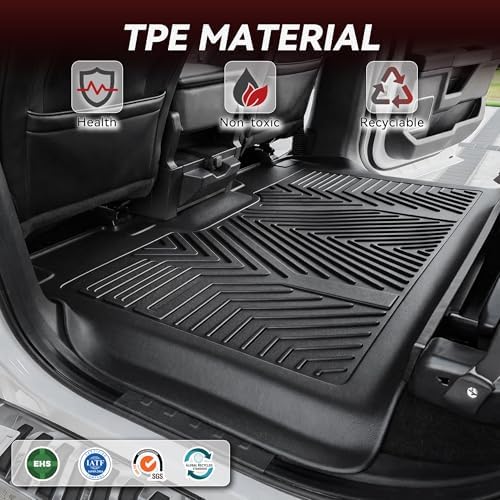 YITAMOTOR Floor Mats Compatible with 2008-2021 Nissan Frontier Crew Cab, Custom Compatible with Truck Floor Liners, All-Weather Protection for Frontier Accessories, 1st & 2nd Row, Black - Image 6