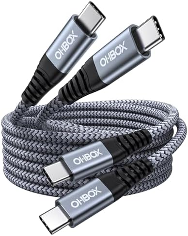 USB C to USB C Cable 60W, 10FT Long USB Type C Fast Charging Cable for Car by OHBOX