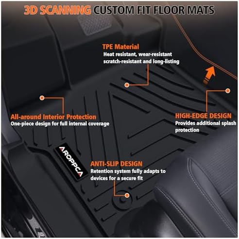 Floor Mats Cargo Liner for Ford Mustang 2015-2025 (NOT for Mach-E) - Image 3