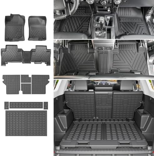 powoq Floor Mats Cargo Mat Compatible with 2013-2024 Toyota 4Runner by powoq