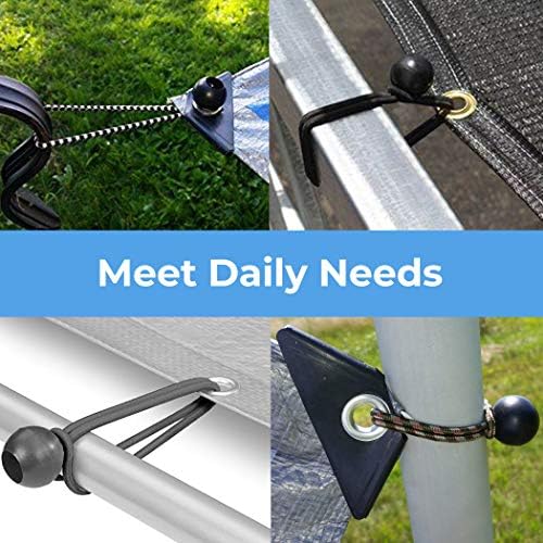 CARTMAN 30-Pack 6-Inch Ball Bungee Cords for Canopies and Tarps, Black - Image 5