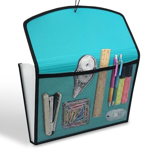 H4D 13-Pocket Accordion File Organizer, Expanding File Folder, Teal - Image 3