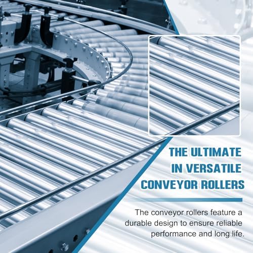 MECCANIXITY Stainless Steel Conveyor Roller 1" Diameter 12" Length Gravity Transmission Replacement Part Galvanized End (Silver) - Image 7