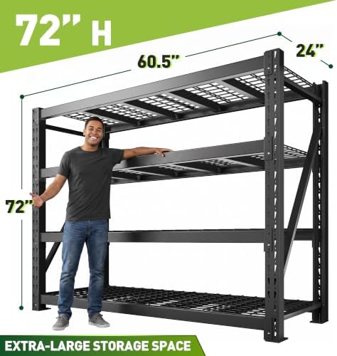 REIBII 11000LBS Heavy Duty Garage Shelving,Ultra-Sturdy Steel for Basement - Image 3