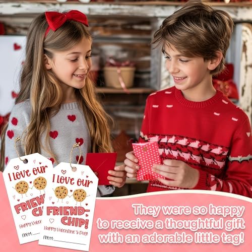 Valentine's Day Gift Tags, 50 Happy Valentine's Day Tags with String - Image 7