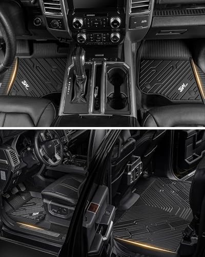3W Floor Mats for Nissan Frontier 2022-2026 Crew Cab(Not for 2nd with Under Seat Speaker), All Weather TPE Custom Fit Car Liner for Frontier Crew Cab Pickup, Frontier Accessories, Black - Image 2