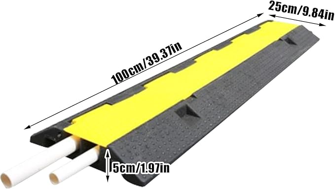 Hose Protector – Rubber Traffic Cord Ramp, Weather-Resistant Heavy-Duty Cable - Image 2