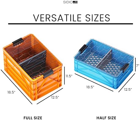 SIDIO Starter Pack, HD Stackable Storage Bins with Lids & Dividers - Image 3